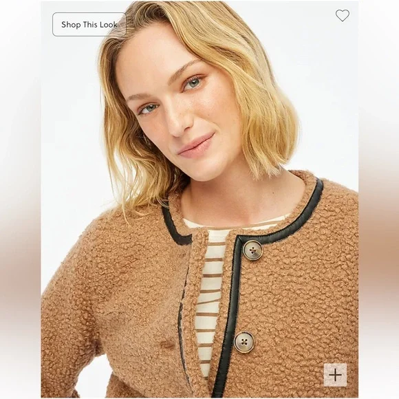 J.Crew Sherpa lady jacket Size 8 NWT - Picture 2 of 4